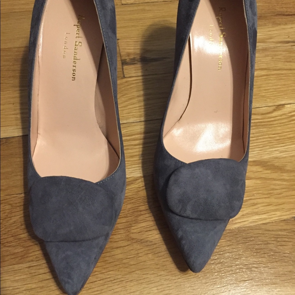Rupert Sanderson Pierrot Suede Pumps Sz 39.5 NEW